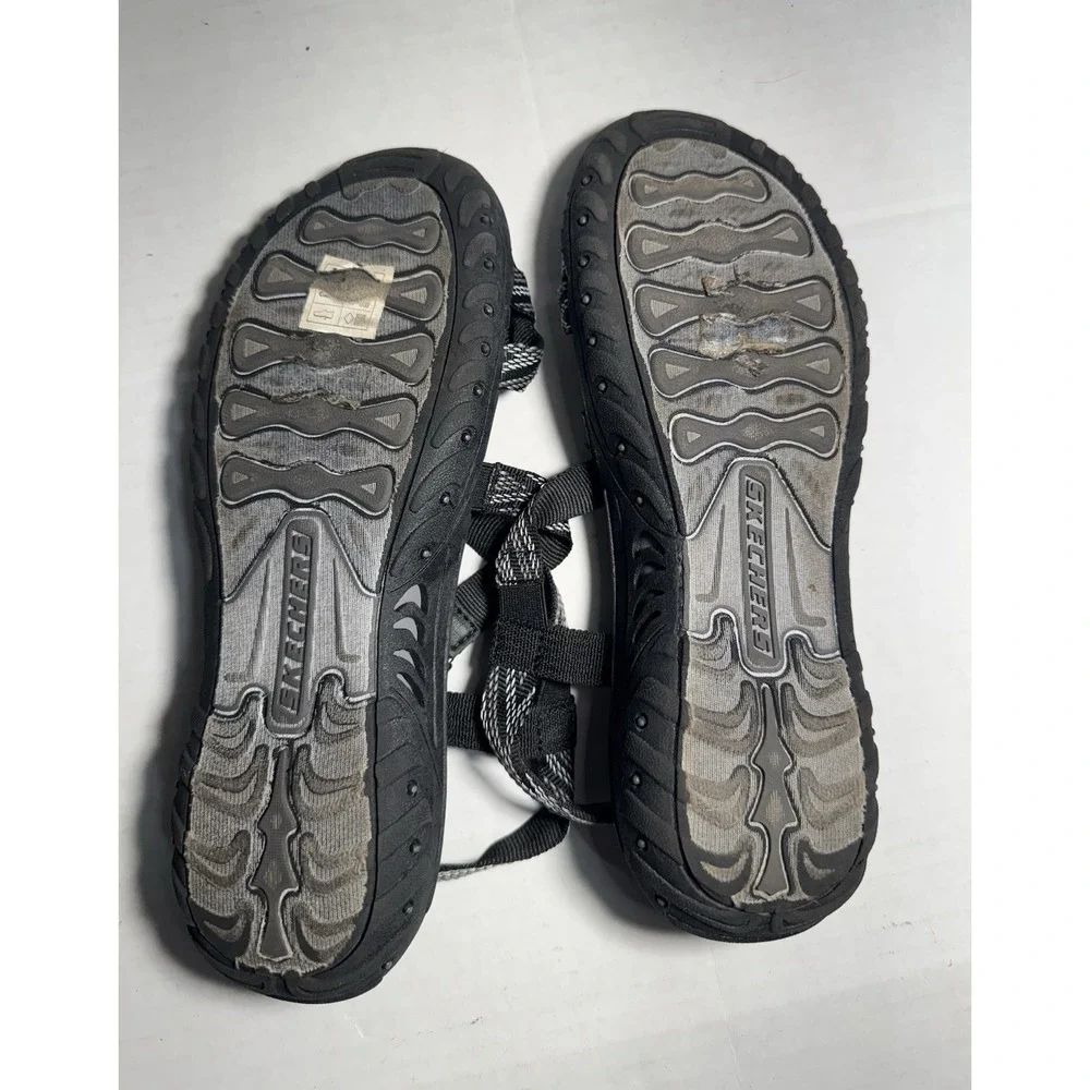 Skechers Womens Size‎ 9 Cali 40872 Reggae Haystack Black/Gray Sandals